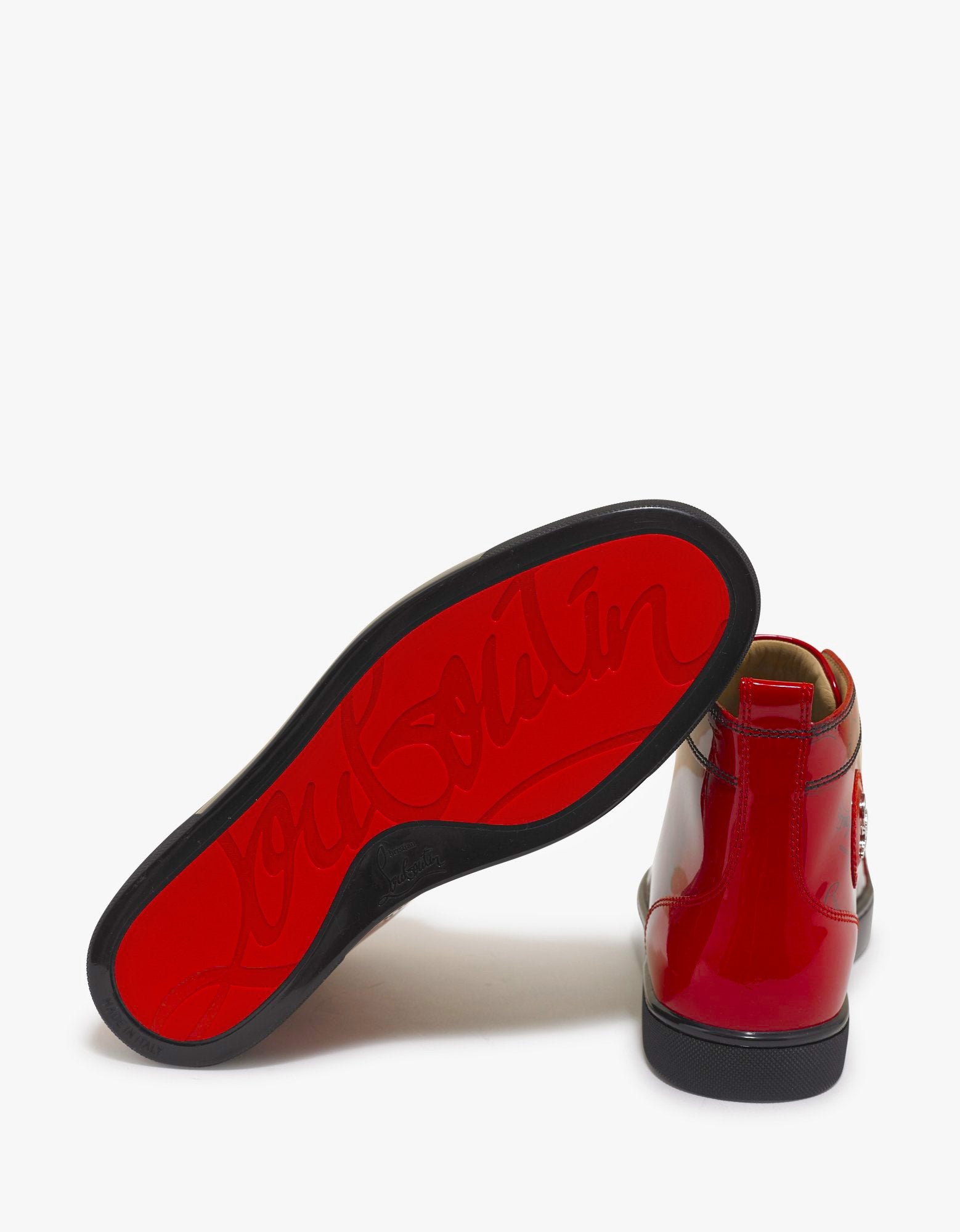 Red patent trainers outlet
