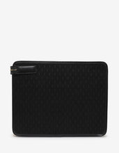 Load image into Gallery viewer, Black Monogram Suede Leather Document Holder -
